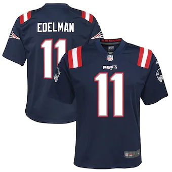 youth nike julian edelman navy new england patriots game je